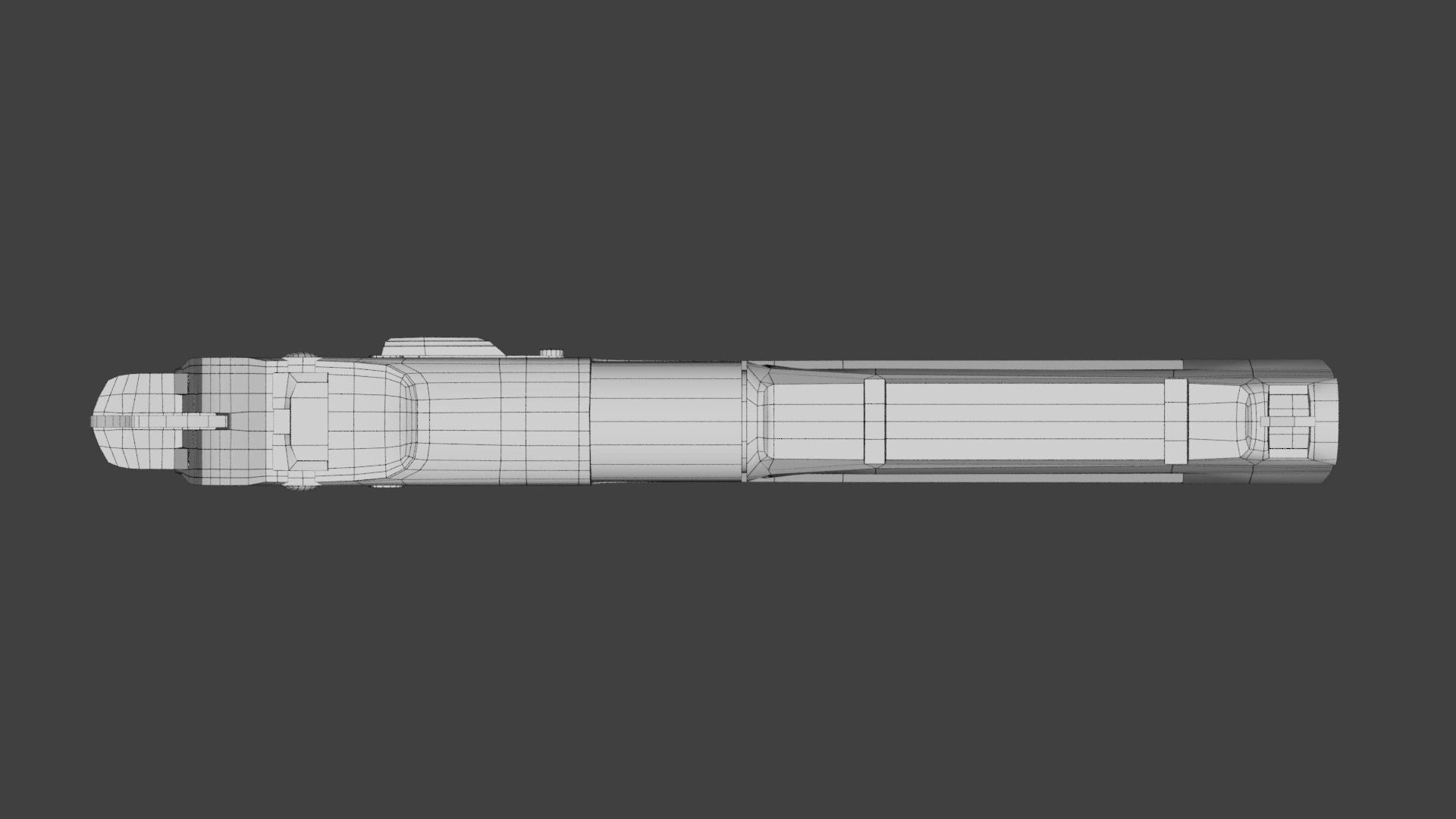 Deagle 3D model top view