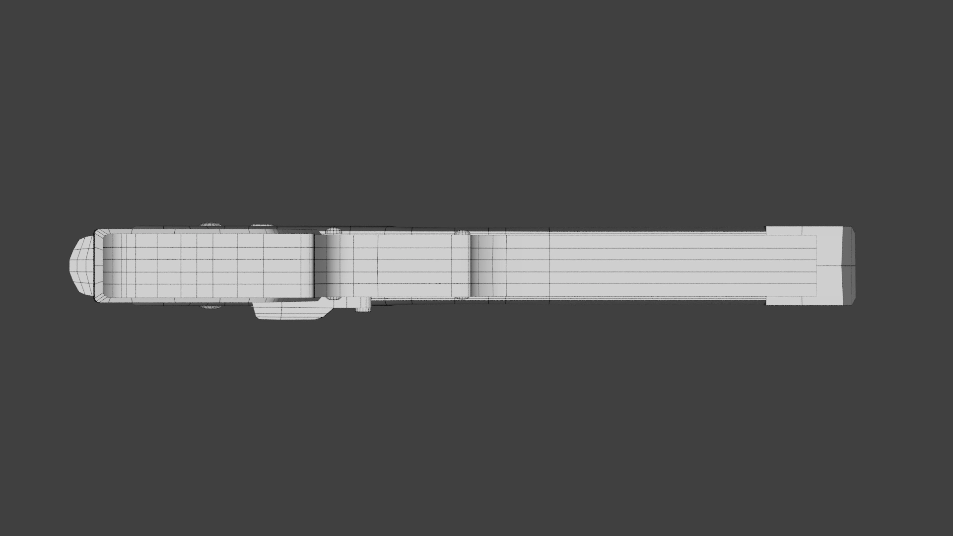 Deagle 3D model bottom view
