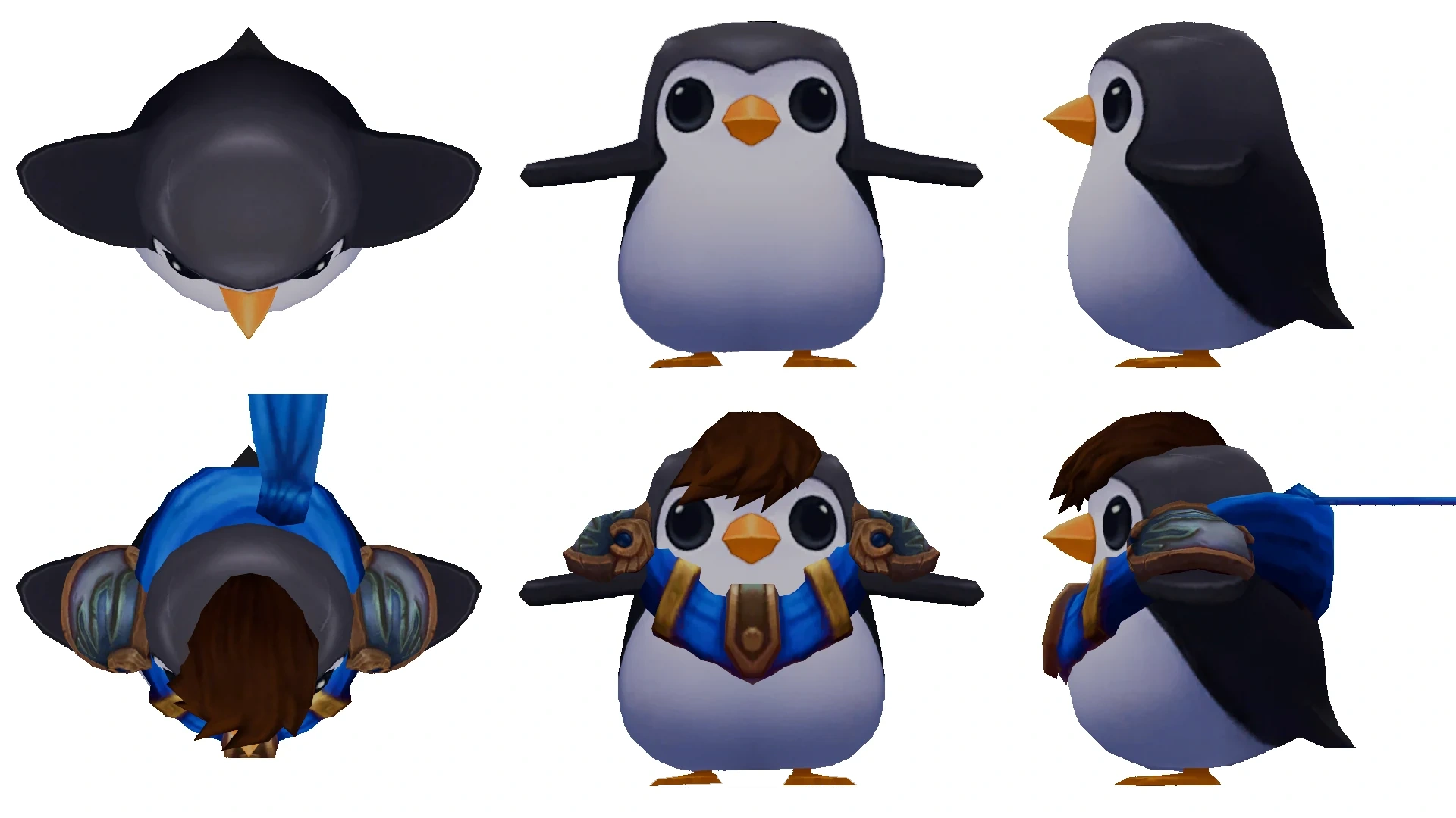 Pengu 3D model multiple views