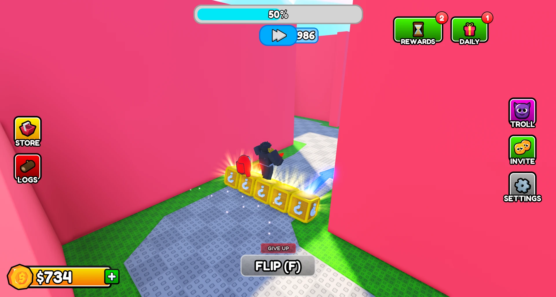 RIDE A LOG: maze