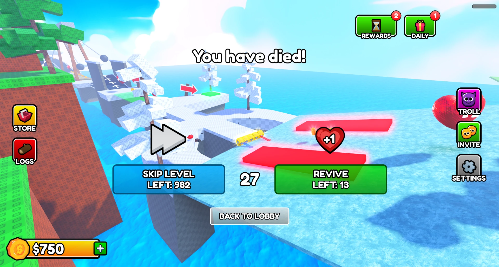 RIDE A LOG: death