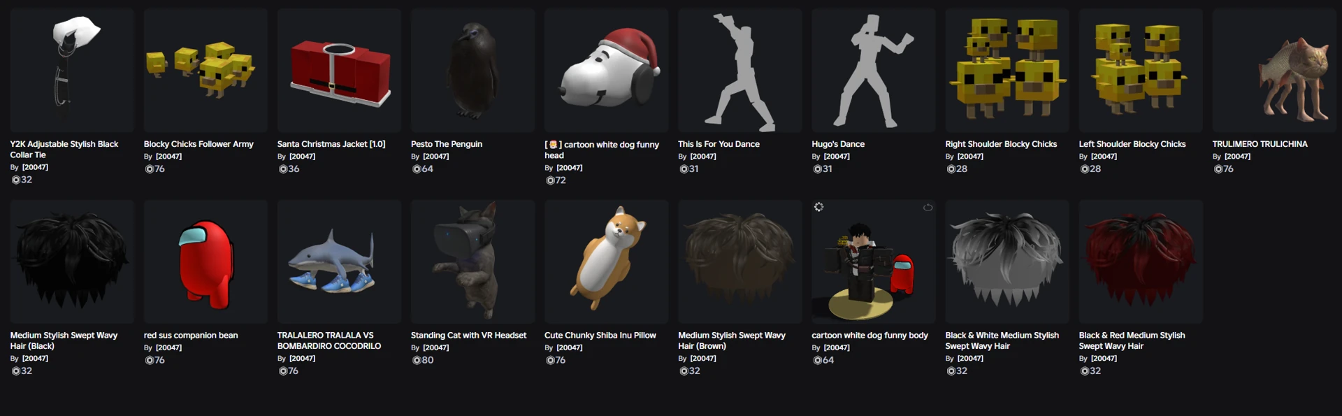 Roblox Marketplace: items2